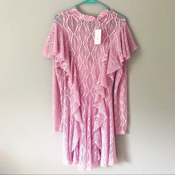 NWT Free People Wisteria Mock Neck Lace Dress - Picture 2 of 7